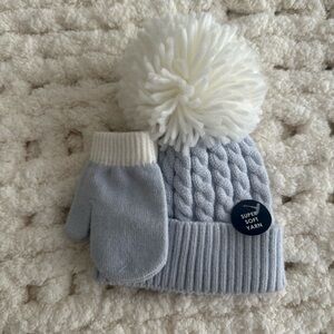 Cozy Knit Hat and Mittens Set 6-12 mo